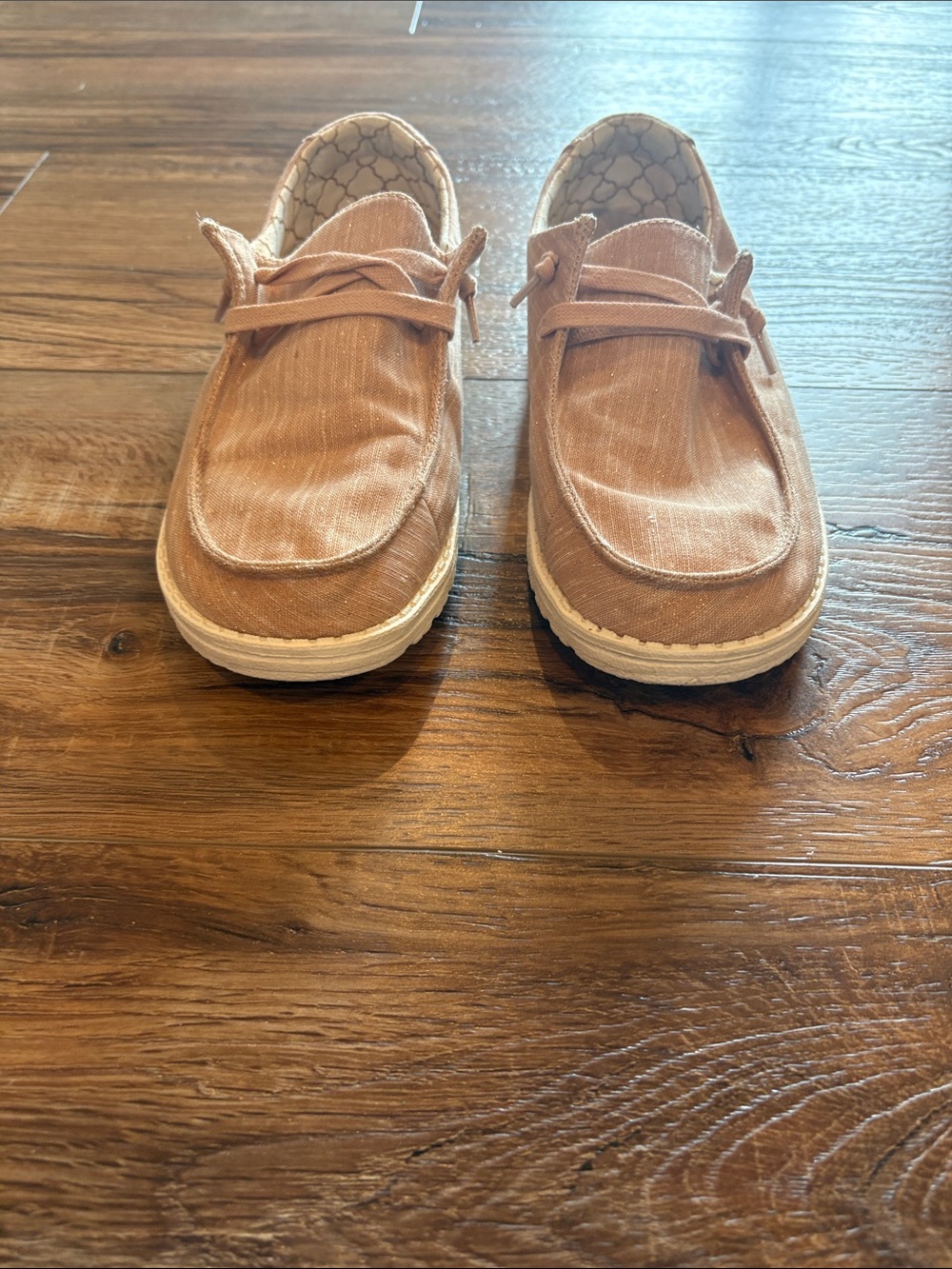 Hey Dude Brown Canvas Casual Slip-On Shoes